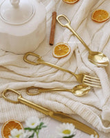 30Pcs Luxury Tableware Set 304 Stainless Steel Knife Fork Spoon Cutlery Set Elegant Dinnerware Set Creativity Hangable Design