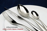 Cozy Zone 24 PCS Cutlery Set Silver Dinner Set Classic Restaurant Stainless Steel Kitchen Wedding Dining Dinnerware Tableware