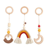1Set Baby Fitness Frames Baby Gym Mobile Suspension Baby Room Decoration Newborn Baby Activity Accessories Wooden Rattles Toys