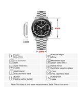 2025 New PAGANI DESIGN Brand Moon men Watches Auto Date Chronograph Wristwatch AR Sapphire mirror Waterproof Watches