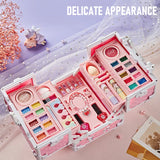 Kids Makeup Kit for Little Girls 49 Pcs Washable Makeup Kit Kids Real Girls Makeup Kit with Cosmetic Case ,Birthday Gifts