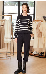 BC-288 High Waisted Pockets Woolen Thick 12Gg 100% Cashmere Women's Pants & Trousers Casual Pants Clothes