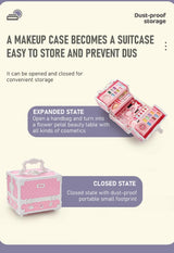 Kids Makeup Kit for Little Girls 49 Pcs Washable Makeup Kit Kids Real Girls Makeup Kit with Cosmetic Case ,Birthday Gifts