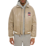 Europe US plus size Men Hip Hop Sheep skin Varsity Jacket Embroidered Diamond Classic Casual Sport genuine leather Coat clothing