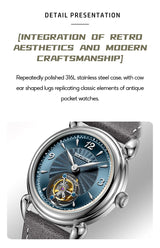 FARASUTE Tourbillon Sports Watch Men Luxury Watch Peacock Tourbillon Movement Sapphire Stainless Steel Waterproof Watch Relogio