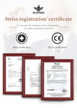 Original OUPINKE 3199 Swiss Automatic Mechanical Watch for Women Real Diamond Sapphire Mirror Ladies Watch Bracelet Set Gift NEW