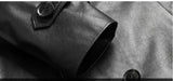 Men's Genuine Cowhide Leather Trench Coat Long Youth Handsome Belted Suit Collar Jacket for Autumn Winter 6XL