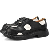 Sports Derby Shoes for Men's Trendy Fashion High-end Color Blocked Genuine Leather Breathable Casual Thick Sole Increasing Shoes