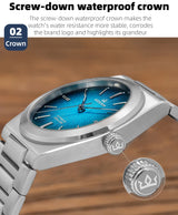 ADDIESKIN Luxury Stainless Steel Man Watch Sapphire Crystal Waterproof 39mm Luminous 9015 Automatic Mechanical Watches For Man