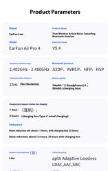 EarFun Air Pro 4 Wireless Earphone Active Noise Reduction HI-FI Bluetooth5.4 Earphones E-sports IPX5 Waterproof PC Gamer Headset