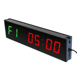 Gym Timer, Interval Clock with Clear LED, Crossfits Timer Countdown/Up Stopwatch, Wall Workout Timer with Remote for Gym