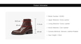 BEAUTODAY Chelsea Boots Women Horse Leather Solid Color Round Toe Zipper Ankle Boots Ladies Shoes Handmade 03D63