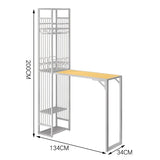 Iron Kitchen Bar Cabinet Industrial Living Room Modern Narrow Ideas Vertical Art Wine Rack Nordic Vitrine European Furniture