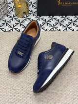 BILLIONAIRE BLSK CPRT Shoes Cowhide 2025 new embroidery fashion quality comfort motion Men‘s European size 39-45 Black Shoes