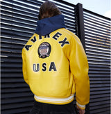 Europe US plus size Men Hip Hop Sheep skin Varsity Jacket Embroidered Diamond Classic Casual Sport genuine leather Coat clothing