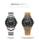 ADDIESDIVE Men's Watches Ceramic bezel Leather/Stainless Steel Sapphire Automatic Mechanical Watch 20ATM Waterproof Reloj Hombre