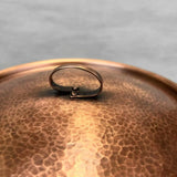 Vintage Copper Soup Pot,Handcrafted Hot Pot Food Cooking Utensil Simmering and Pasta Stewing,With lid 24 cm Handheld Pots