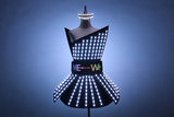 Full Color LED Dress Luminous Costume Nightclub Bar Singer Dj GoGo Women Glowing Skirt Sexy Lead Dancer Light Up Clothing Suits