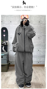 John Snow Fashion Waterproof Ski Suit Warm Breathable Snow Jacket And Pants For Men And Women Outdoor Sports Snowboard Clothing