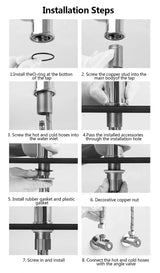 Kitchen Brush Gold Patterned Brass Faucet Pull Out 360 Degree Swivel Hot And Cold Mixer Tap Stream Sprayer Head Single Handle