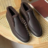 unisex Winter high top casual women's shoes Warm cold resistant wool snow boots All cowhide men's boots Women's ankle boots