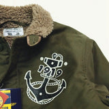 TOYS (Felix) Black "8" US Initial N-1 Navy Model 1943 Deck Clipped Jacket