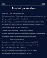 G90 7inch Portable Handheld Game Console 64GB 4000mAh High-Definition Arcade Nostalgic Retro TV Gaming Controller for PSP/PS1