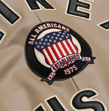 Europe US plus size Men Hip Hop Sheep skin Varsity Jacket Embroidered Diamond Classic Casual Sport genuine leather Coat clothing