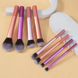 7Pcs/Set Soft Makeup Brush Kit Synthetic Hair Easy To Clean Blush Brush Concealer Brush Eye Shadow Brush Cosmetic Makeup Tools