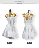 Clothes For Prom Latin Dance Dress Practice Cabaret Womens Costume Sexy Outfits Girls Sports Elegant Party Skirt 2025 Stage Wear