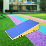 Gymnastics Training Mat, Non-Slip PU Leather Foldable Incline Wedge Gymnastics