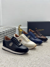 BILLIONAIRE BLSK CPRT Shoes Cowhide 2025 new embroidery fashion quality comfort motion Men‘s European size 39-45 Black Shoes