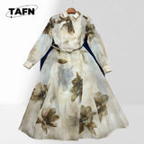 High Street Comfortable Refined Trendy Niche Beautiful Simple Retro Fashion Cashmere Dress Elegant and Trendy for Casual AF1939