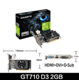 GIGABYTE GeForce GT710 2GB Gaming Graphics Card GDDR3 64Bit NVIDIA Video Card GV-N710D3-2GL Gaming Video Card