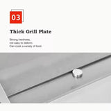 Hotel Restaurant Multifunctional Kitchen Equipment - Stainless Steel Mini Desktop Electric Griddle, Non-Stick & Fast Heating