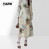 High Street Comfortable Refined Trendy Niche Beautiful Simple Retro Fashion Cashmere Dress Elegant and Trendy for Casual AF1939