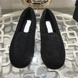 High quality Concise Suede Shearling Patchwork Low Heels Loafers Classic Round-Toes Platform Slip-on Basic Woman Flats 25071262