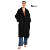 Sheep Wool women's Coat Autumn and Winter French Style Commuter Double-breasted Cashmere Coat Soft Shine Classic Pink Clothes