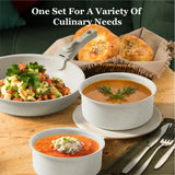 12pcs White Granite, Nonstick Pots and Pans Set, Induction Cookware Non Stick Cooking Set, Frying Pans & Saucepans with