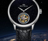 Seagull Tourbillon Men Watch ST8230 Manual Mechanical Vintage Skeleton Wristwatch Elegant Crocodile Strap Relogio Masculion 6144