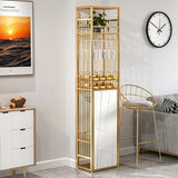 Iron Kitchen Bar Cabinet Industrial Living Room Modern Narrow Ideas Vertical Art Wine Rack Nordic Vitrine European Furniture