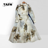 High Street Comfortable Refined Trendy Niche Beautiful Simple Retro Fashion Cashmere Dress Elegant and Trendy for Casual AF1939