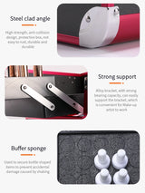 Makeup Train Case Aluminum Alloy Case Pedicure Tool Box with Handle Cosmetic Box Portable Makeup Case Organizer