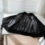 Baseball Uniform Luxury Genuine Leather Jacket Wool Coat Same Style For Men And Women Short Jacket Fashion Couple