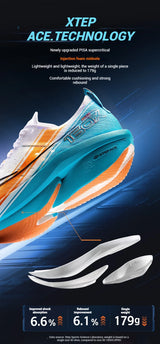 Xtep 160X 6.0 PRO Men's Running Shoes 2024 Champion Racing Carbon Plate Sneakers Professional Marathon 975119110003