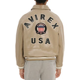 Europe US plus size Men Hip Hop Sheep skin Varsity Jacket Embroidered Diamond Classic Casual Sport genuine leather Coat clothing