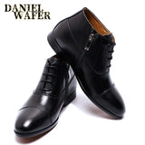 Comfy Genuine Leather Buckle Strap Ankle Boots Men’s Formal Business Office Daily Commute Wedding Party Travel Shoes