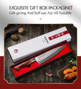 HEZHEN 8.3 Inches Chef Knife Power Steel Core 73 Layer Damascus Steel Kitchen Tools For Maet Cooking Knives Beautiful Gift Box