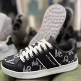 Korean Golf Shoes Men's & Women's Patterned Print Slip-Resistant Breathable Sneakers