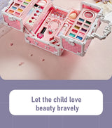 Kids Makeup Kit for Little Girls 49 Pcs Washable Makeup Kit Kids Real Girls Makeup Kit with Cosmetic Case ,Birthday Gifts